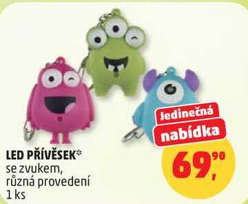 LED PŘÍVĚSEK se zvukem, různá provedení, 1ks Penny Market