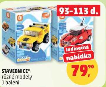 STAVEBNICE různé modely, 1 balení Penny Market