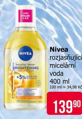 Nivea rozjasňující micelární voda 400 ml