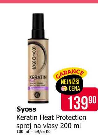 Syoss Keratin Heat Protection sprej na vlasy 200 ml
