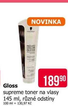 Gloss supreme toner na vlasy 145 ml, různé odstíny Teta drogerie