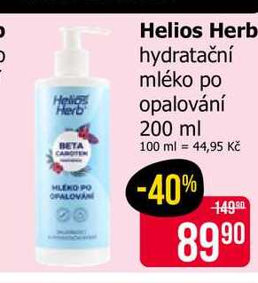 Helios Herb hydratační mléko po opalování 200 ml Teta drogerie