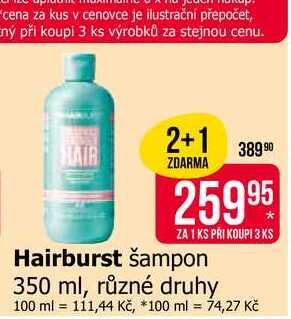 Hairburst šampon 350 ml, různé druhy Teta drogerie