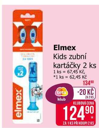 Elmex Kids zubní kartáčky 2 ks Teta drogerie