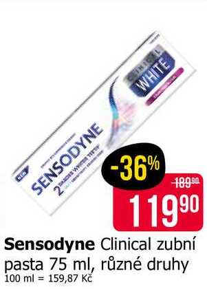 Sensodyne Clinical zubní pasta 75 ml, různé druhy Teta drogerie