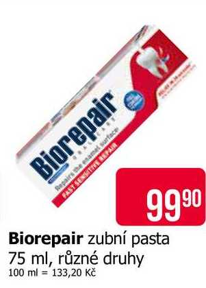Biorepair zubní pasta 75 ml, různé druhy Teta drogerie