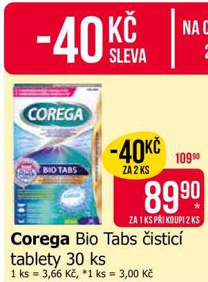 Corega Bio Tabs čisticí tablety 30 ks Teta drogerie