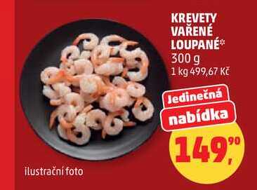 KREVETY VAŘENÉ LOUPANÉ, 300 g