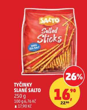 TYČINKY SLANÉ SALTO, 250 g