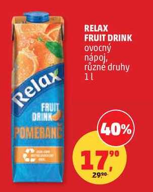RELAX FRUIT DRINK ovocný парој, 1 l 