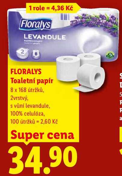 FLORALYS Toaletní papír, 8 rolí Lidl