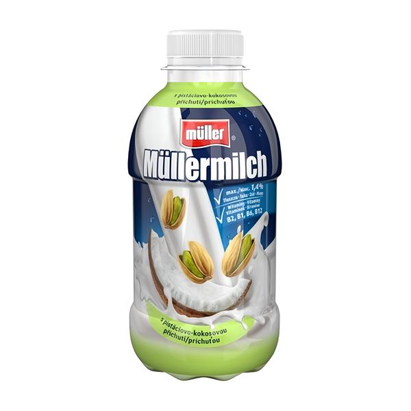 Müllermilch Mléčný nápoj s příchutí pistácie a kokosu