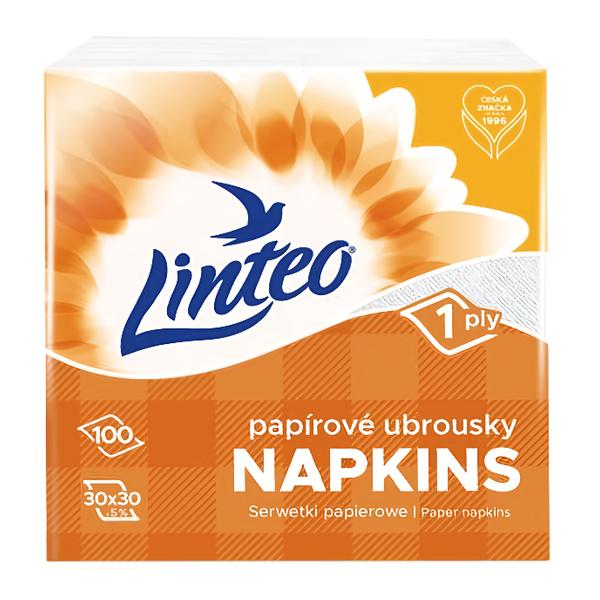 Linteo Ubrousky Classic 1vrstvé bílé, 30x30 cm Košík.cz