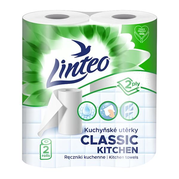 Linteo Classic kuchyňské utěrky 2vrstvé, 2 role Košík.cz