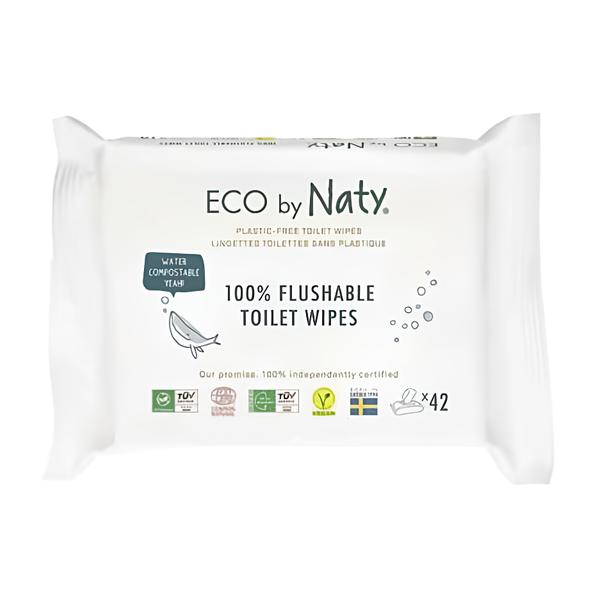 ECO by Naty Vlhčené splachovatelné ubrousky s funkcí toaletního papíru bez vůně Košík.cz