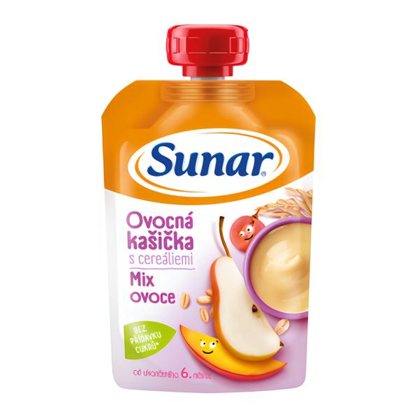 Sunar Kapsička ovocná kašička mix ovoce a ovesné vločky Košík.cz