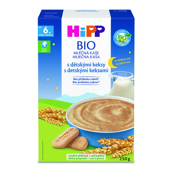 HiPP BIO Mléčná kaše na dobrou noc s dětskými keksy Košík.cz