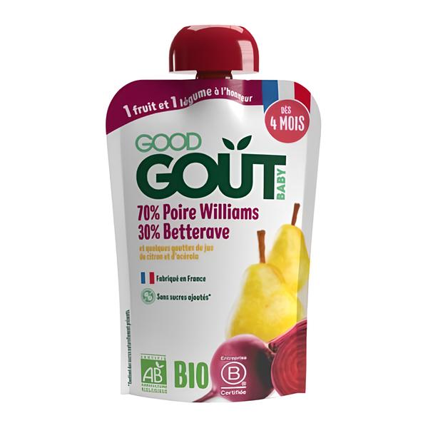 Good Gout BIO Hruška Williams s červenou řepou Zeleninovo-ovocný příkrm Košík.cz