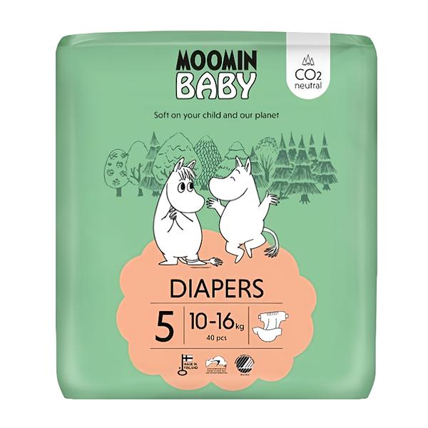 Moomin baby Maxi eko pleny, vel. 5 (10–16 kg) Košík.cz