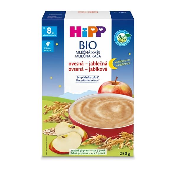 HiPP BIO mléčná kaše na dobrou noc ovesná - jablečná Košík.cz