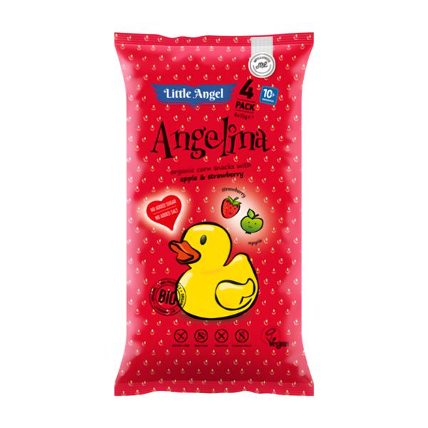 Little Angel BIO Snack Angelina jablko a jahoda, 4x 15 g Košík.cz