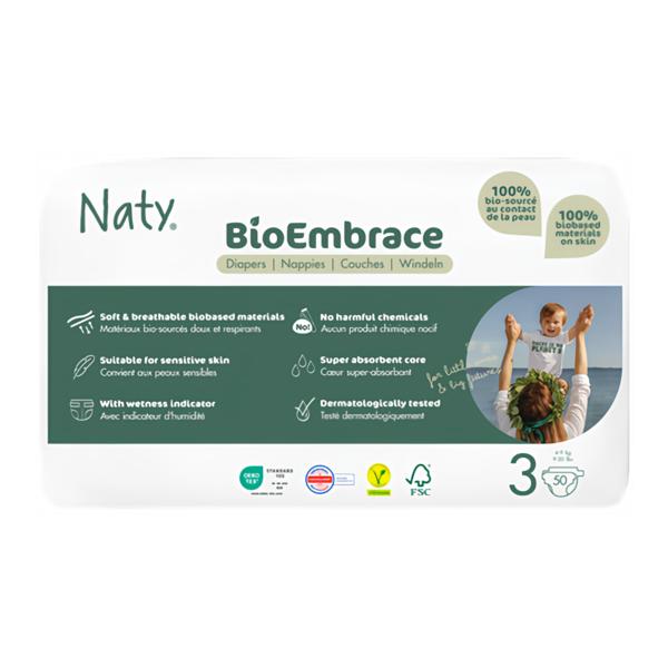 Naty Plenky Bioembrace Economy Pack Midi 4-9 kg Košík.cz