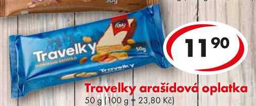 Travelky arašídová oplatka, 50 g 
