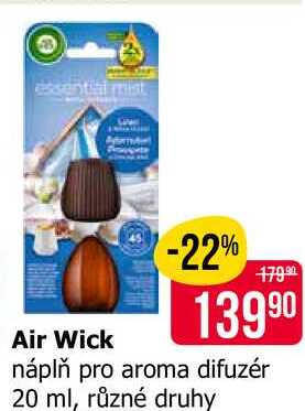 Air Wick náplň pro aroma difuzér 20 ml, různé druhy Teta drogerie