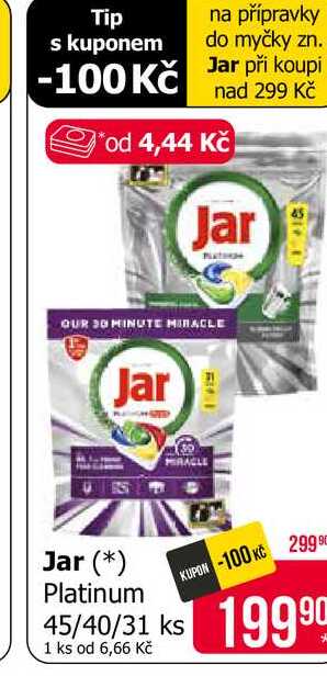 Jar Platinum kapsle do myčky 45/40/31 ks Teta drogerie