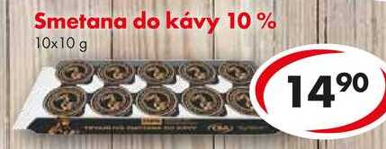 Smetana do kávy 10%, 10x 10 g