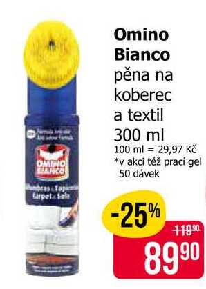 OMINO BIANCO pěna na koberec a textil 300 ml