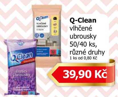Q-Clean vlhčené ubrousky 50/40 ks, různé druhy Teta drogerie