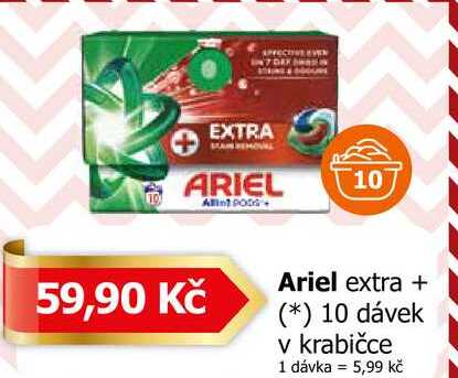 Ariel extra + 10 dávek v krabičce Teta drogerie
