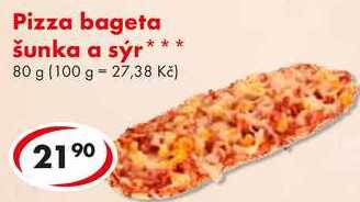 Pizza bageta šunka a sýr, 80 g  