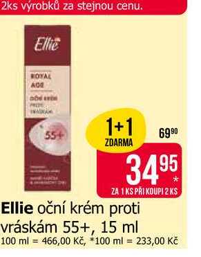 Ellie oční krém proti vráskám 55+, 15 ml 
