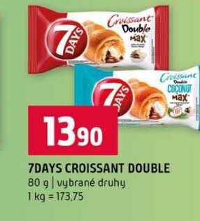 7DAYS CROISSANT DOUBLE 80 g vybrané druhy 
