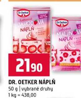 DR. OETKER NÁPLŇ 50 g vybrané druhy