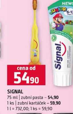 SIGNAL 75 ml zubní pasta 1 ks zubní kartáček