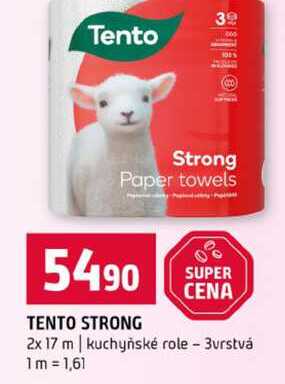 TENTO STRONG 2x 17 m kuchyňské role 3vrstvá Terno