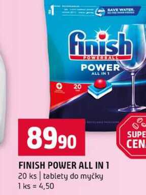 FINISH POWER ALL IN 1 20 ks tablety do myčky Terno