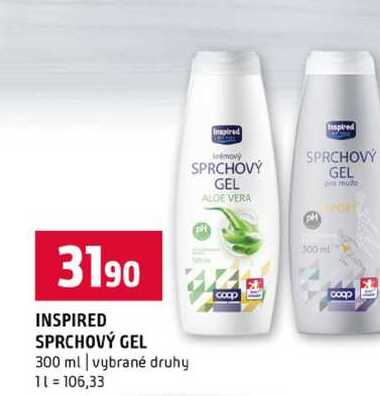 INSPIRED SPRCHOVÝ GEL 300 ml vybrané druhy Terno