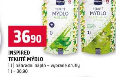 INSPIRED TEKUTÉ MÝDLO 1l náhradní náplň vybrané druhy Terno