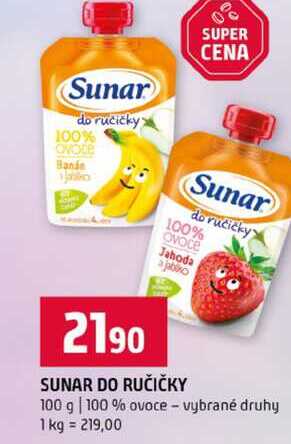 SUNAR DO RUČIČKY 100 g 100 % ovoce vybrané druhy Terno