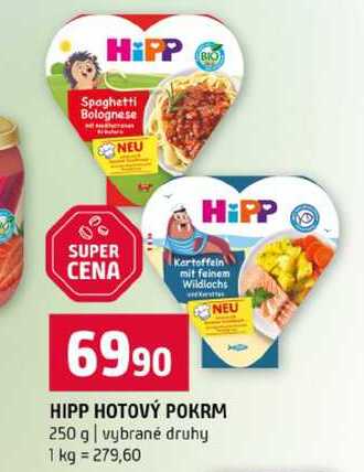 HIPP HOTOVÝ POKRM 250 g vybrané druhy Terno
