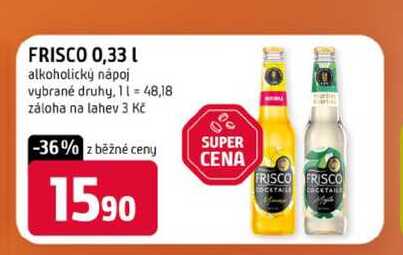 FRISCO 0,33l alkoholický nápoj vybrané druhy