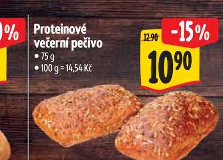 Proteinové večerní pečivo 75 g 
