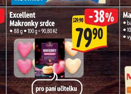 Excellent Makronky srdce 88 g