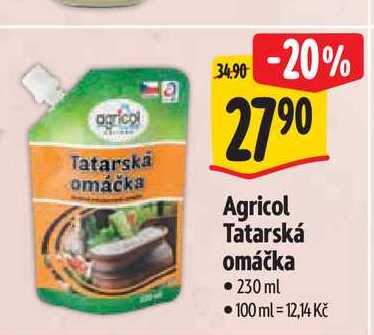 Agricol Tatarská omáčka 230ml