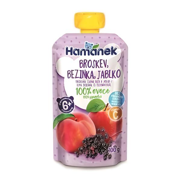 Hamánek 100% ovoce Broskev, bezinka, jablko Košík.cz