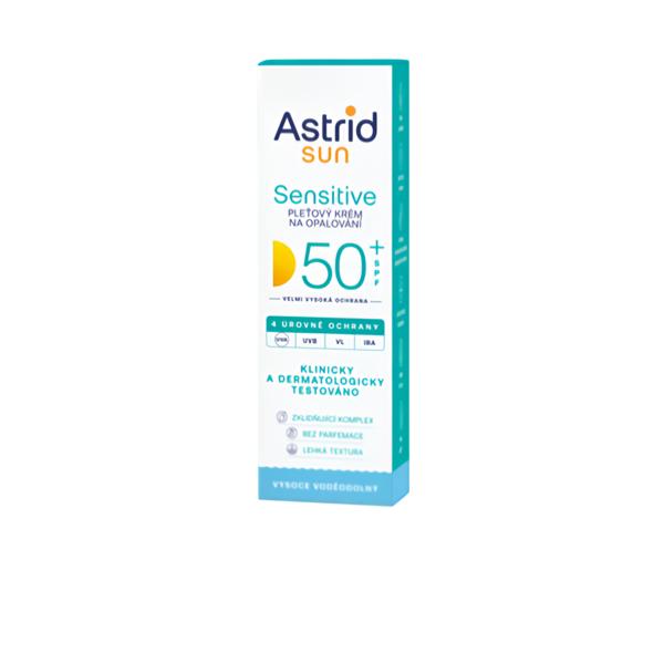 Astrid SUN Pleťový krém na opalování Sensitive SPF 50+ Košík.cz